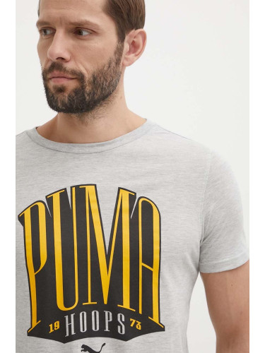 Тениска Puma в сиво с принт 624819