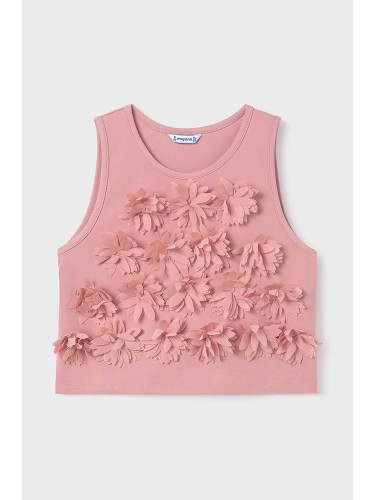 Детска блуза Mayoral в розово с апликация