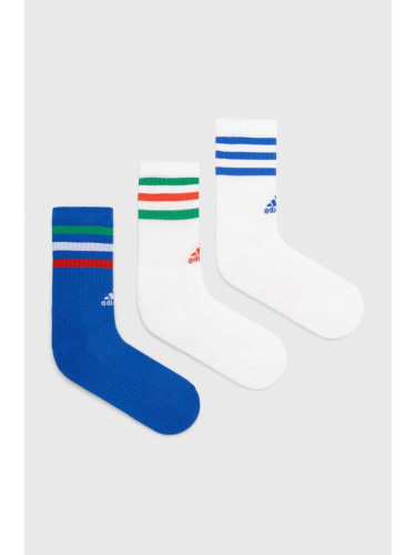 Чорапи adidas Essentials (3 чифта) в бяло IY8645