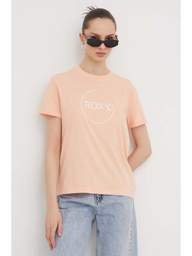 Памучна тениска Roxy в оранжево ERJZT05673 ERJZT05698