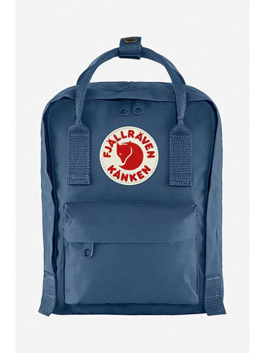 Раница Fjallraven Kanken Mini в синьо голям размер с изчистен дизайн