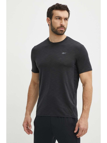 Тениска за трениране Reebok Chill Athlete 2.0 в черно с меланжов десен 100075786