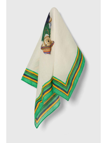 Тънък памучен шал Polo Ralph Lauren в зелено с десен 455950113