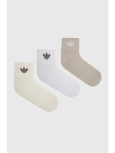 Чорапи adidas Originals (3 броя)  3-pack в бежово IU2699