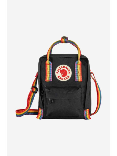 Чанта през рамо Fjallraven Kanken Rainbow Sling в черно