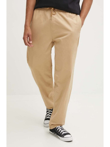 Панталон Tommy Jeans в бежово със стандартна кройка DM0DM18937