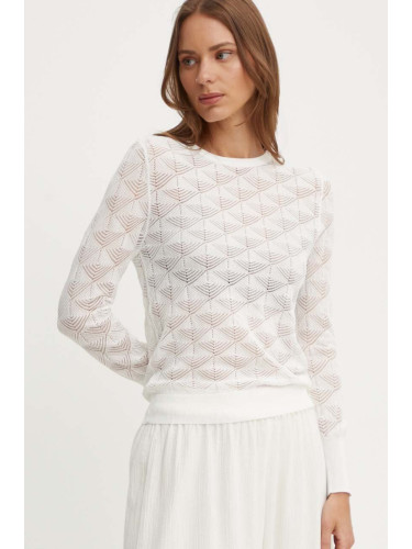 Пуловер Sandro Ferrone дамски в бяло от лека материя SFS138XBDBLAKE