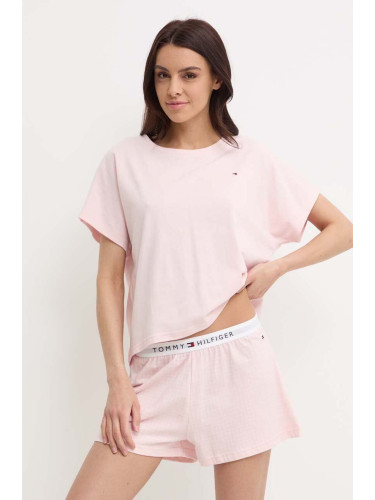 Пижама Tommy Hilfiger дамска в розово UW0UW05425
