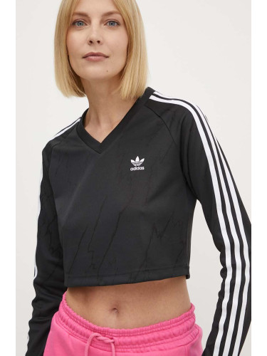 Блуза с дълги ръкави adidas Originals в черно IT9707