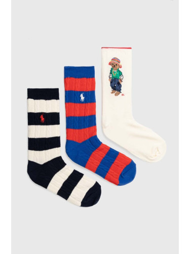 Чорапи Polo Ralph Lauren (3 чифта) в бежово 455950827