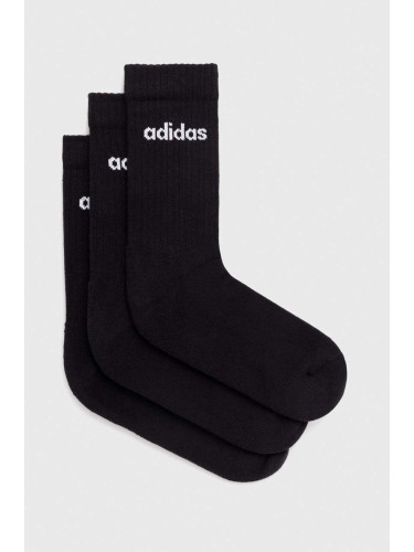 Чорапи adidas (3 броя)  3-pack в черно IC1301
