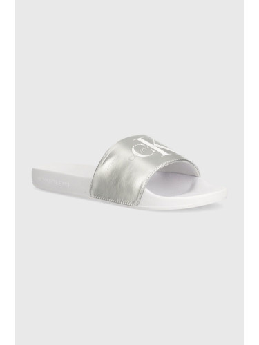 Чехли Calvin Klein Jeans SLIDE NY PEARL в черно YW0YW01243