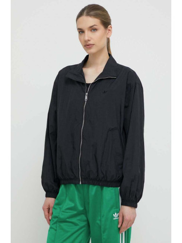 Яке adidas Originals Premium Essentials Nylon Windbreaker 0 в черно преходен модел с уголемена кройка IT6726