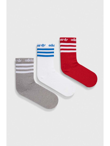 Чорапи adidas Originals (3 броя)  3-pack в сиво IU2680