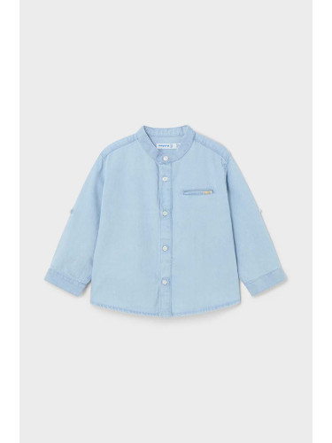 Бебешка памучна риза Mayoral в синьо
