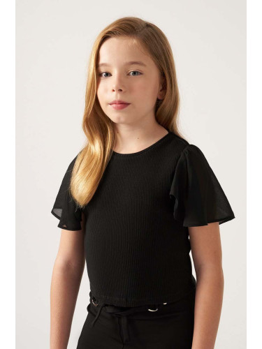 Детска тениска Mayoral в черно