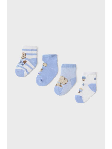 Бебешки чорапи Mayoral Newborn (4 броя) в синьо