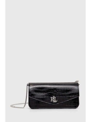 Кожена чанта Lauren Ralph Lauren в черно 431934752