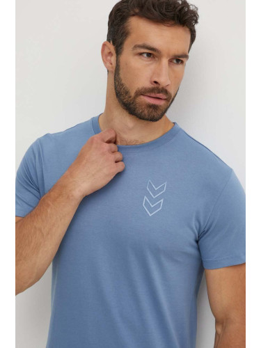 Тениска Hummel Active в синьо с изчистен дизайн 224499