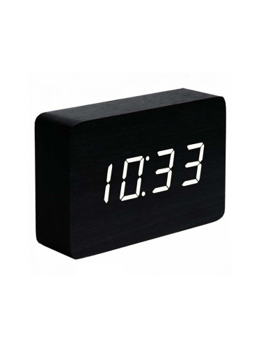Стоящ часовник Gingko Design Brick Black Click Clock
