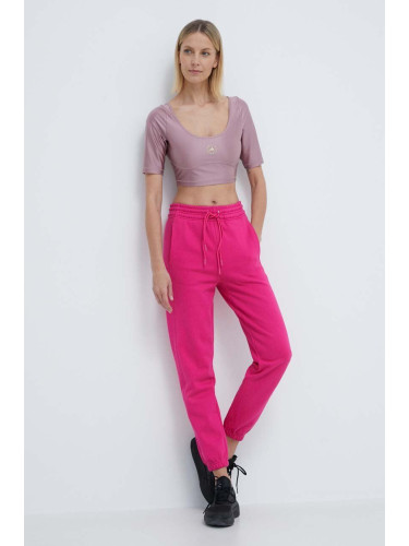 Спортен панталон adidas by Stella McCartney в розово с изчистен дизайн IS1215