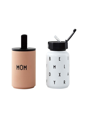 Чаша и бутилка Design Letters Mom and Mini