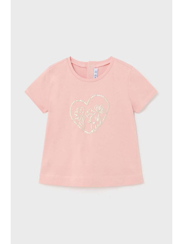 Бебешка тениска Mayoral в розово