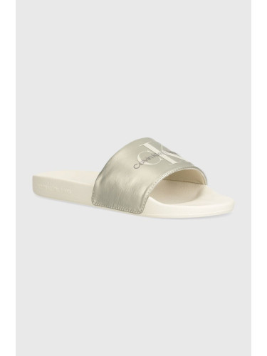 Чехли Calvin Klein Jeans SLIDE NY PEARL в черно YW0YW01243