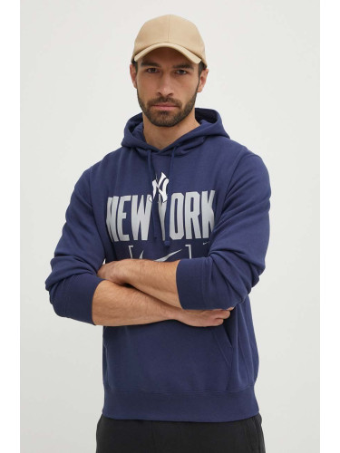Суичър Nike New York Yankees в синьо с качулка с принт