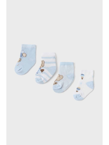 Бебешки чорапи Mayoral Newborn (4 броя) в синьо
