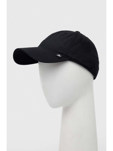 Памучна шапка с козирка adidas 0 в черно с изчистен дизайн IP6320