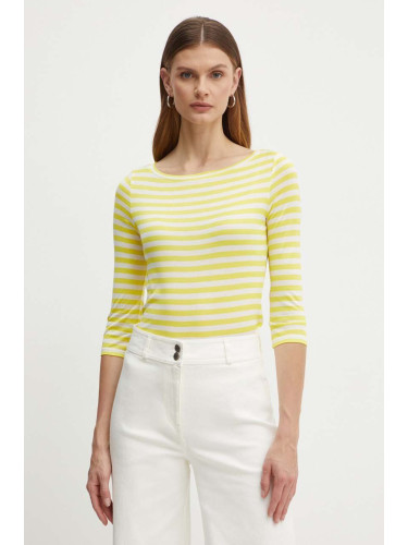 Копринена блуза с дълги ръкави MAX&Co. в жълто 2416941022200
