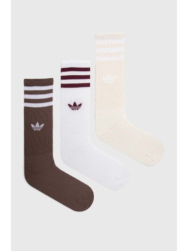 Чорапи adidas Originals (3 броя)  3-pack в бяло IU2654