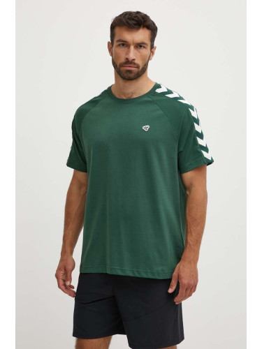Тениска Hummel Archive в зелено с принт 225258