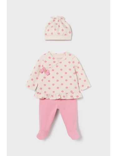 Комплект за бебета Mayoral Newborn в розово
