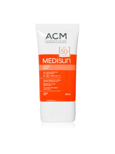 ACM Medisun Водоустойчив слънцезащитен крем за лице SPF 50+ 40 мл.