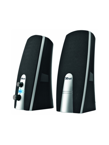 Тонколони TRUST MiLa Speaker Set, 2.0, 5W, 3.5mm, USB, черни