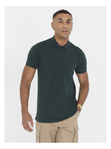 Brave Soul Тениска с яка и копчета MPS-131TOKITA Зелен Straight Fit
