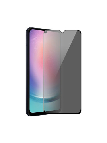 Стъклен протектор MBX 5D Full Privacy с цяло лепило, За Samsung Galaxy A55 (A556), Черен