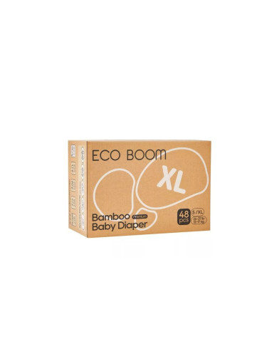 Eco Boom №5 Amazon Pack Биоразградими бамбукови памперси за бебета 12+ kg х48 броя