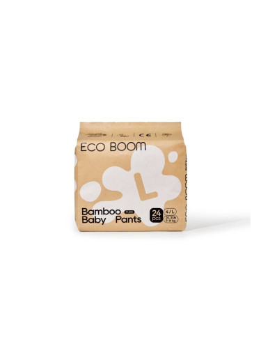 Eco Boom №4 Биоразградими бамбукови памперс-гащи за бебета 9-14 kg х24 броя