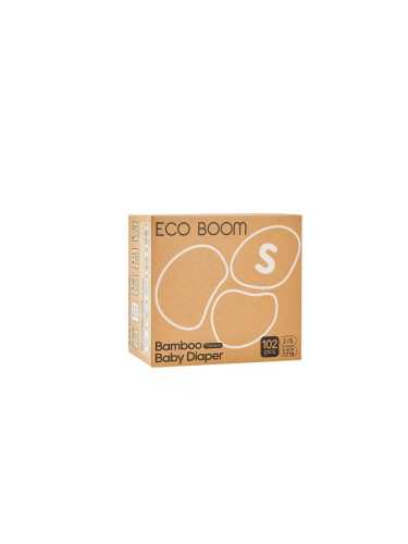 Eco Boom №2 Amazon Pack Биоразградими бамбукови памперси за бебета 3-8 kg х102 броя