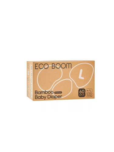 Eco Boom №4 Amazon Pack Биоразградими бамбукови памперси за бебета 9-14 kg х60 броя