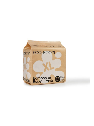 Eco Boom №5 Биоразградими бамбукови памперс-гащи за бебета 12-17 kg х22 броя