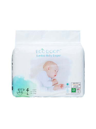 Eco Boom №4 Биоразградими бамбукови памперси за бебета 9-14 kg х30 броя