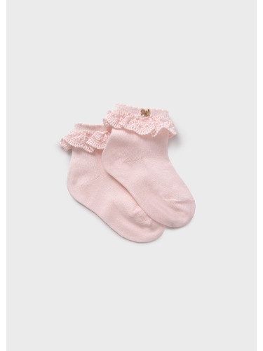 Бебешки чорапи с бродерия в розов цвят Abel & Lula