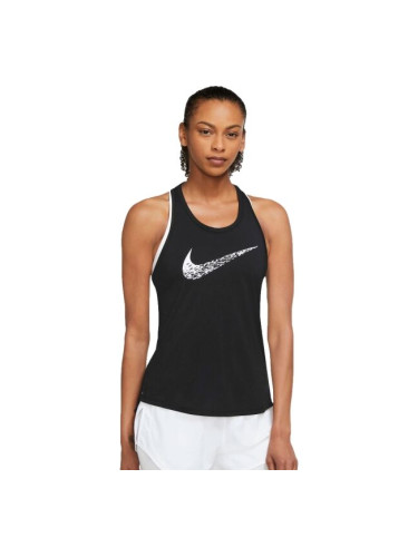 Nike W NK SWOOSH RUN TANK Дамски спортен потник, черно, размер