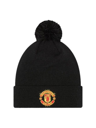 New Era WORDMARK BOBBLE BEANIE MANCHESTER UNITED Детска зимна шапка, черно, размер