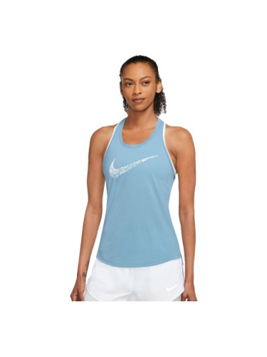 Nike W NK SWOOSH RUN TANK Дамски спортен потник, светлосиньо, размер