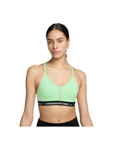 Nike DRI-FIT INDY Дамско спортно бюстие, светло-зелено, размер